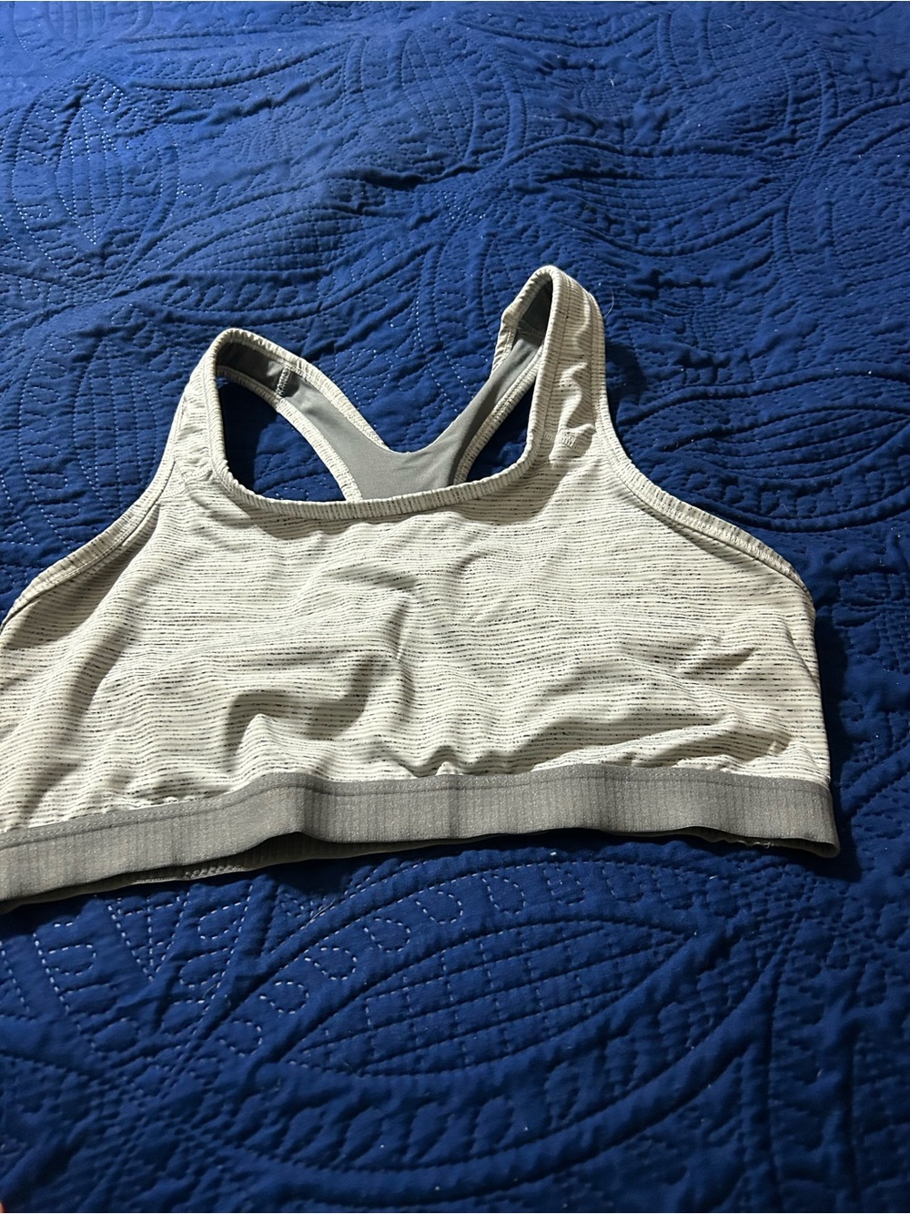 Avia Light Gray Racerback Sports Bra